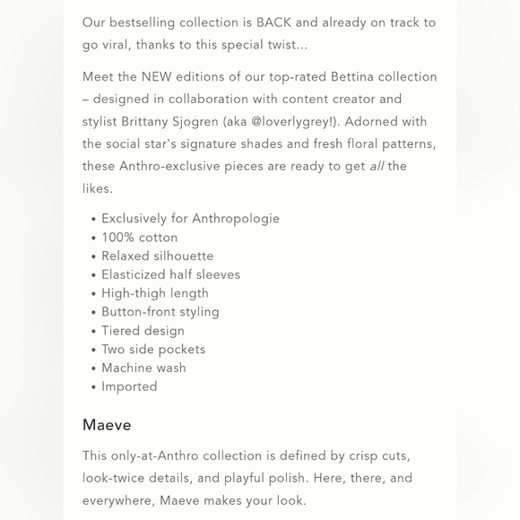 Loverly Grey x Anthropologie The Bettina Shirt Dress Mini Edition - Picture 9 of 9